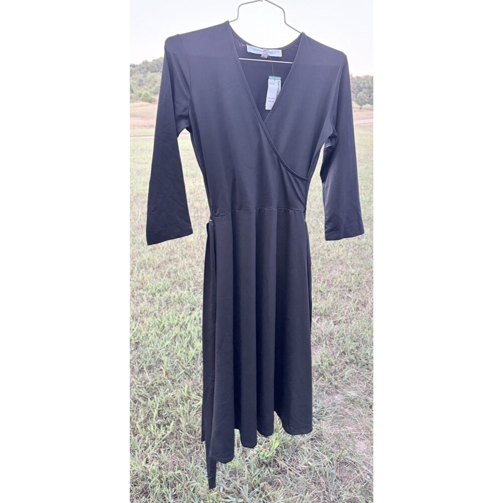 contemporaine by Simmons black dress tall petite XS Retail $140.